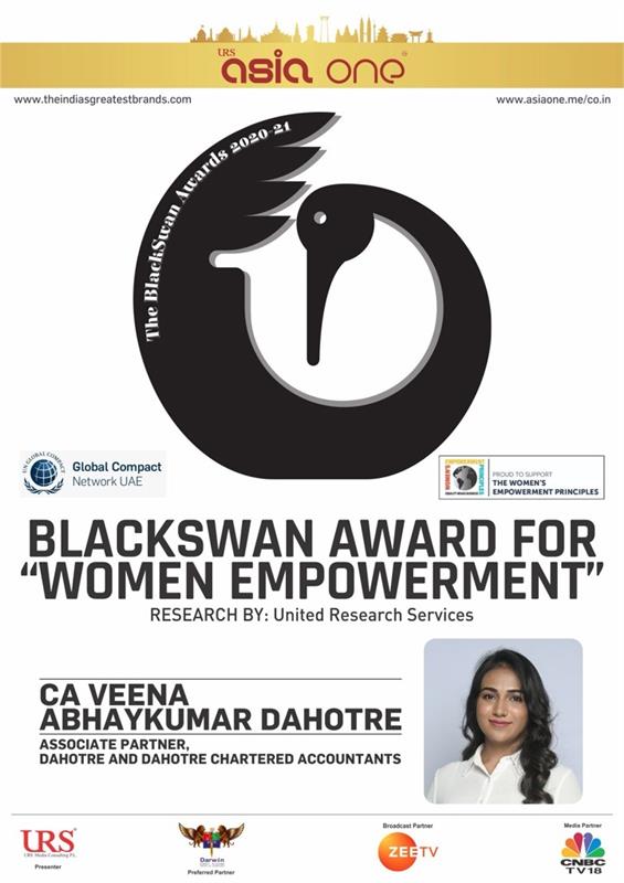 Asia One Black Swan Award - CA Veena Dahotre